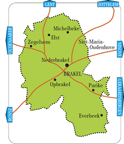 kaart Brakel